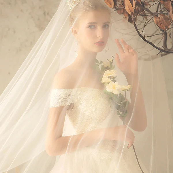 Elegant Champagne Wedding Dresses 2018 Ball Gown Lace Sequins Off-The-Shoulder Backless Short Sleeve Chapel Train Wedding
