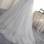 Chic / Beautiful Grey Evening Dresses  2017 A-Line / Princess Sequins Ruffle Sash V-Neck Sleeveless Floor-Length / Long Evening Party
