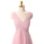 Chic / Beautiful Bridesmaid Dresses 2017 A-Line / Princess Ruffle V-Neck Sleeveless Floor-Length / Long Bridesmaid