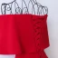 Schöne Rot Abendkleider Mermaid 2017 Off Shoulder Kurze Ärmel Knöchellänge Abend