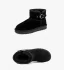 Mote Damesko 2017 Svart Lær Ankel Suede Spenne Casual Vinter Flate Snow Boots