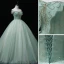 Elegant Sage Green Sequins Prom Dresses 2022 Ball Gown Off-The-Shoulder Sleeveless Rhinestone Butterfly Beading Backless Pearl Floor-Length / Long Formal Dresses