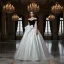 Demure Navy Blue Bow Prom Dresses 2025 Ball Gown Strapless Sleeveless Backless Floor-Length / Long Prom Formal Dresses