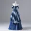 Élégant Océan Bleu Robe De Bal 2026 Robe Boule Bustier Sans Manches Dos Nu Longue Robe De Ceremonie