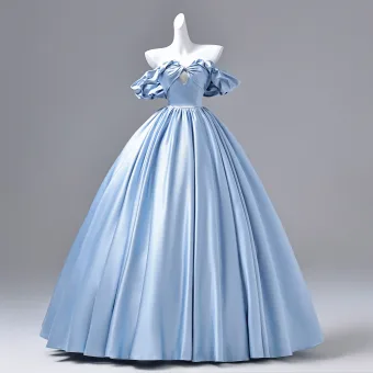 Elegant Sky Blue Prom Dresses 2026 Ball Gown Off The Shoulder Sleeveless Backless Floor Length Long Formal Dresses