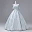 Elegant Sky Blue Prom Dresses 2026 Ball Gown Strapless Sleeveless Backless Bow Floor-Length / Long Formal Dresses