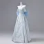 Elegant Sky Blue Prom Dresses 2026 Ball Gown Strapless Sleeveless Backless Bow Floor-Length / Long Formal Dresses