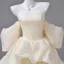 Elegant Champagne Prom Dresses 2026 Ball Gown Off-The-Shoulder Puffy Short Sleeve Backless Floor-Length / Long Formal Dresses