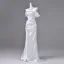 Sexy Ivoire Robe De Soirée 2026 Trompette / Sirène De l'épaule Manches Courtes Dos Nu Train De Balayage Robe De Ceremonie