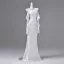 Sexy Ivoire Robe De Soirée 2026 Trompette / Sirène De l'épaule Manches Courtes Dos Nu Train De Balayage Robe De Ceremonie