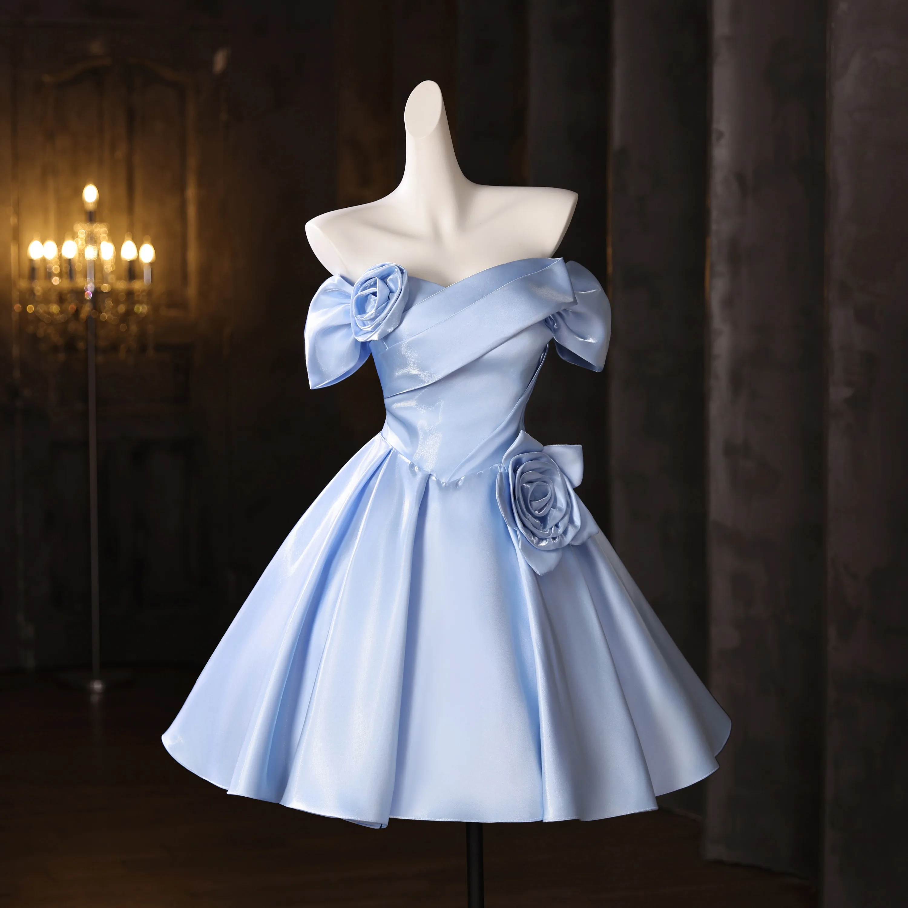 slim fit dress slacks Light Blue Prom Dresses with Pearls Beaded Rhinestones Tulle Ruffles Two  Piece Prom Dress New Arrival