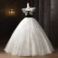 Elegant White Bow Sash Prom Dresses 2025 Ball Gown Strapless Sleeveless Backless Floor-Length / Long Formal Dresses