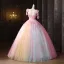 Blumenfee Rosa Regenbogen Perle Applikationen Ballkleider 2025 Ballkleid Spaghettiträger Ärmellos Rückenfreies Lange Festliche Kleider