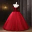 Vintage / Retro Red Appliques Lace Butterfly Glitter Velvet Prom Dresses 2025 Ball Gown Off-The-Shoulder Short Sleeve Backless Floor-Length / Long Formal Dresses