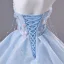 Fashion Sky Blue Appliques Butterfly Pearl Sequins Rhinestone Prom Dresses 2026 A-Line / Princess Strapless Sleeveless Backless Floor-Length / Long Formal Dresses