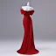 Elegant Red Trumpet / Mermaid Evening Dresses 2026 Strapless Sleeveless Backless Sweep Train Evening Party Formal Dresses