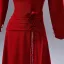 Elegant Red Appliques Prom Dresses 2026 A-Line / Princess Square Neckline Long Sleeve Backless Floor-Length / Long Formal Dresses