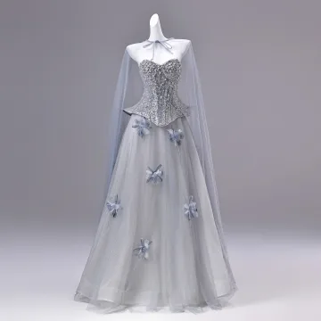 Glitter Zilveren Kralen Parel Rhinestone Pailletten Appliques Galajurken 2026 A Lijn Geliefde Mouwloos Ruglooze Lange Gala Gelegenheid Jurken
