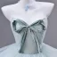 Flower Fairy Mint Green Appliques Bow Prom Dresses 2026 Ball Gown Strapless Sleeveless Backless Sweep Train Formal Dresses