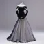 Elegant Black Pearl Prom Dresses 2026 A-Line / Princess Off-The-Shoulder Sleeveless Backless Sweep Train Formal Dresses