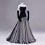 Elegant Black Pearl Prom Dresses 2026 A-Line / Princess Off-The-Shoulder Sleeveless Backless Sweep Train Formal Dresses