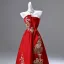 Chinese style Red Beading Sequins Prom Dresses 2025 A-Line / Princess Strapless Sleeveless Backless Floor-Length / Long Prom Formal Dresses