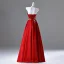 Chinese style Red Beading Sequins Prom Dresses 2025 A-Line / Princess Strapless Sleeveless Backless Floor-Length / Long Prom Formal Dresses