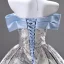 Fashion Silver Satin Printing Prom Dresses 2025 Ball Gown Off-The-Shoulder Short Sleeve Backless Floor-Length / Long Prom Formal Dresses