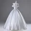 Elegante Weiß Satin Brautkleider / Hochzeitskleider 2025 Ballkleid Off Shoulder Ärmellos Rückenfreies Lange Hochzeit