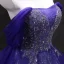 Vintage / Retro Purple Beading Sequins Prom Dresses 2025 Ball Gown Strapless Sleeveless Backless Floor-Length / Long Formal Dresses
