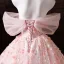 Blumenfee Rosa Applikationen Pailletten Ballkleider 2026 Ballkleid Off Shoulder Kurze Ärmel Rückenfreies Lange Festliche Kleider