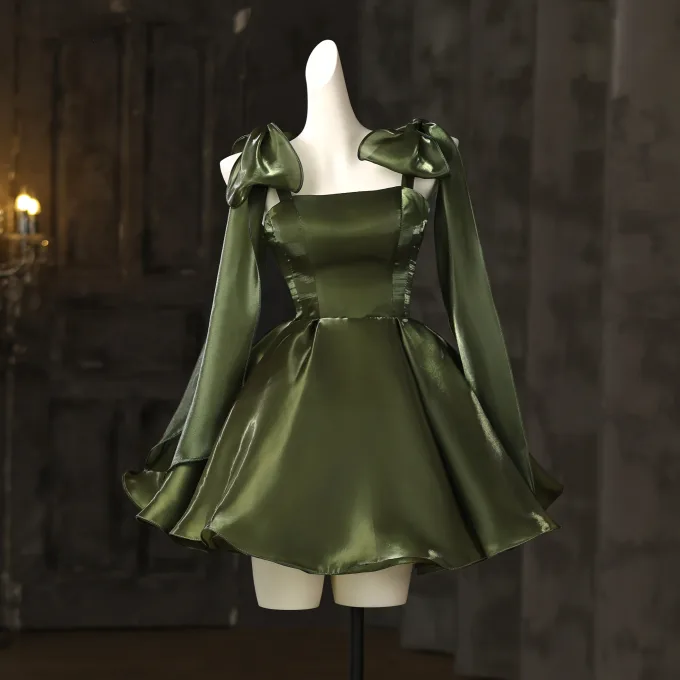Dark Green Dress | Veaul