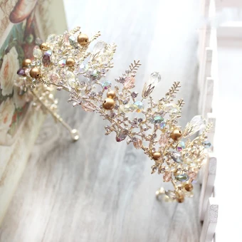Chic Belle Argenté Bijoux Mariage 2017 Métal Fait Main Perlage Perle Faux Diamant Mariage Promo Accessoire Cheveux Accessorize