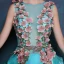 Flower Fairy Jade Green Floor-Length / Long Ball Gown Prom Dresses 2018 Ankle Strap Charmeuse U-Neck Appliques Formal Dresses