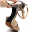 Modern / Fashion Gold Latin Dance Shoes 2020 X-Strap 5 cm Dancing Prom Low Heels / Kitten Heels Sandals Womens Shoes
