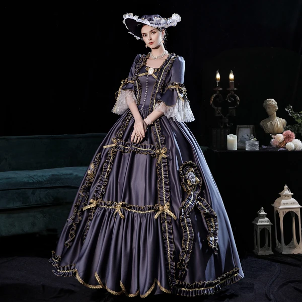 Vintage / Retro Classic Medieval Grey Evening Dresses 2021 Beading Pearl Embroidered Floor-Length / Long U-Neck Vintage / Retro Classic Medieval Grey Evening Dresses 2021 Beading Pearl Embroidered Floor-Length / Long U-Neck