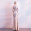 Scintillantes Champagne Robe De Soirée 2017 Trompette / Sirène Perlage Glitter Perle Paillettes Soirée Robe De Ceremonie