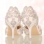 Schöne Weiß 2018 7 cm Hochhackige Spitzschuh Perlenstickerei Kristall Strass Hochzeit Ball Stilettos Brautschuhe