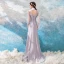 Luxury / Gorgeous Grey 2018 Evening Dresses  Summer Trumpet / Mermaid Tulle Lace High Neck Floor-Length / Long Long Sleeve Beading Appliques Backless Evening Party Formal Dresses