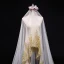 Unique Champagne Mariage Tulle En Dentelle Appliques Voile De Mariée 2018