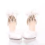 Chic / Beautiful 2017 9 cm White Casual PU Appliques High Heels Stiletto Heels Pumps 9 cm Wedding Shoes
