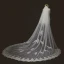 Chic / Beautiful Ivory Tulle Lace Cathedral Train Appliques Wedding Veils 2018