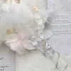 Eye-catching Flower Fairy White Wedding Flowers 2020 Metal Crystal Feather Flower Handmade  Bridal Engagement Wedding Accessories