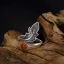 Vintage / Originale Argenté Fait main Feuille Foi Bague Argent sterling Club de carnaval Anneaux 2019 Accessorize