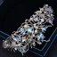 Chic / Beautiful Ocean Blue Bridal Jewelry 2017 Metal Beading Crystal Rhinestone Headpieces Wedding Prom Accessories
