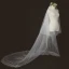 Chic / Beautiful Ivory Tulle Lace Cathedral Train Appliques Wedding Veils 2018