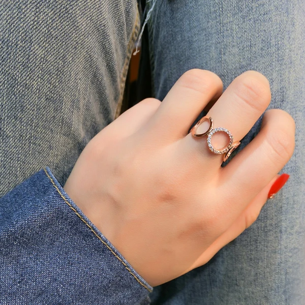 Modest / Simple Gold Ring Lucky Metal Rhinestone Beach Casual Rings 2019 Accessories