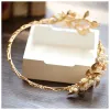Elegant Bridal Hair Accessories Gold 2017 Metal Pearl Headpieces