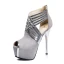 Mode Kungsblå 2018 Högklackade 14 cm Dragkedja Mocka X-Rem Sandaler Peep Toe Afton Stilettklackar Damskor