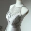 Amazing / Unique Grey Court Train Evening Dresses  2018 Charmeuse A-Line / Princess U-Neck Zipper Up Backless Beading Evening Party Formal Dresses